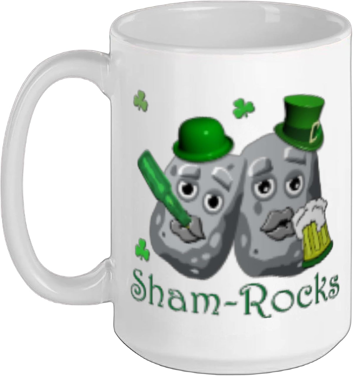 Beer Drinking Sham Rocks Funny St Patricks Day Ceramic Mug