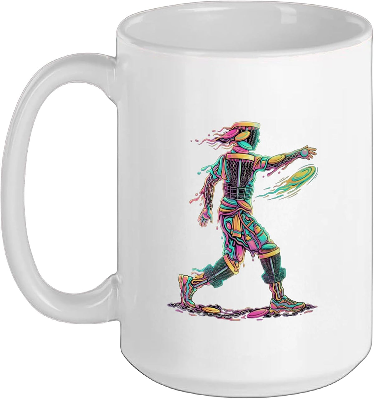 Disc Golf Basket Frolfing Disc Golf Player Disc Golfer Ceramic Mug