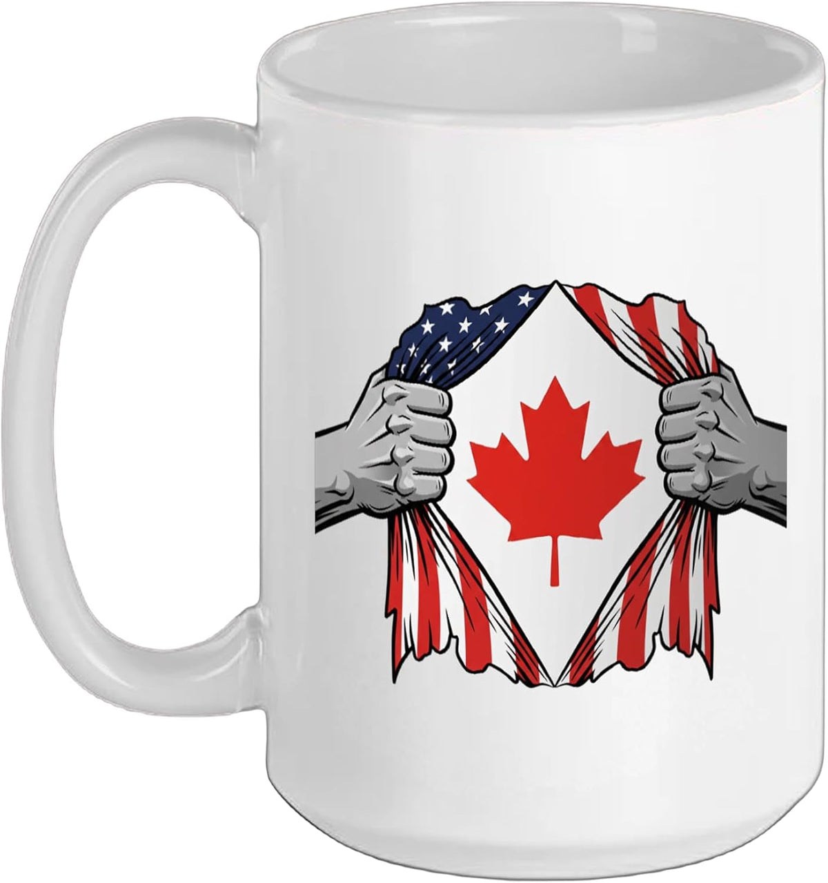 Proud, Canadian Heritage Patriotic Flag Reveal Ceramic Mug