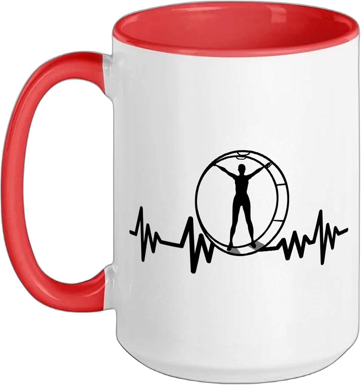 Wheel Gymnastics Gymnast Heartbeat Aero-Wheel Gym Wheel Ceramic Mug