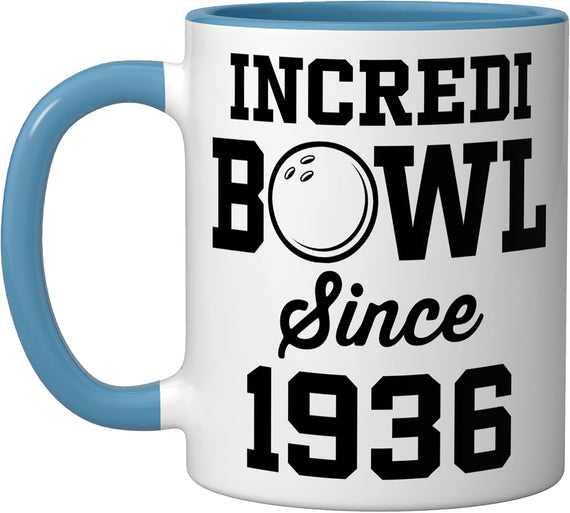 90 Year Old Bowler Bowling 1936 90th Birthday Ceramic Mug