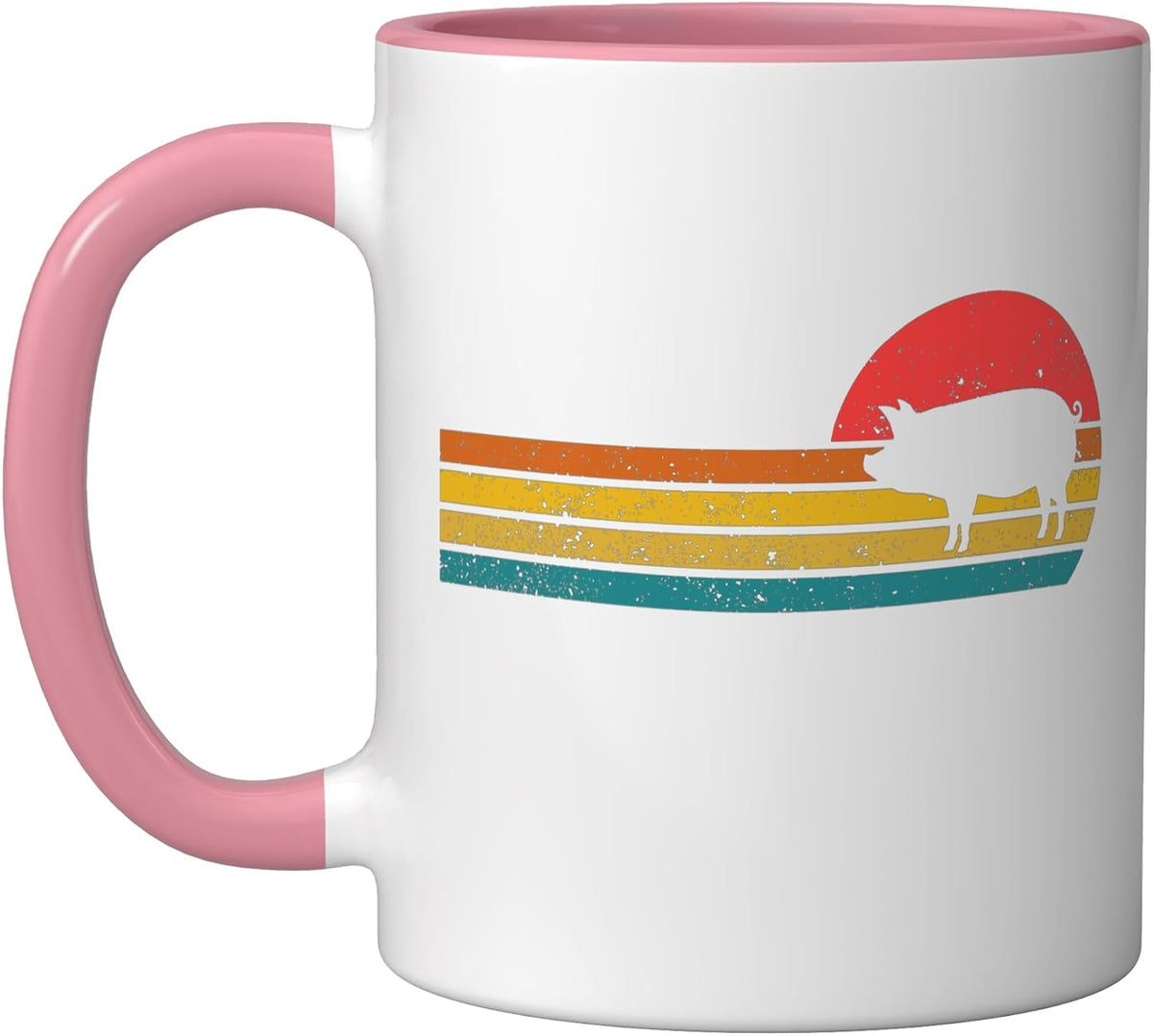 Mens Womens Girls 70s Retro Vintage Cute Show Pig Lover Ceramic Mug