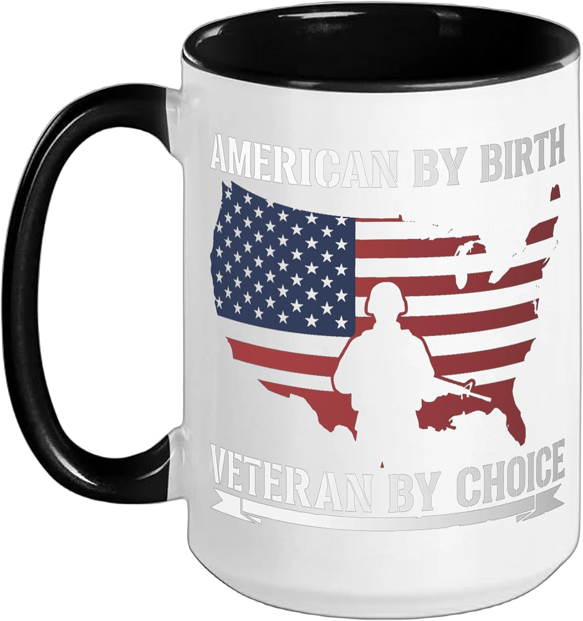 American By Birth Veteran By Choice Us Flag Veterans Day Ceramic Mug