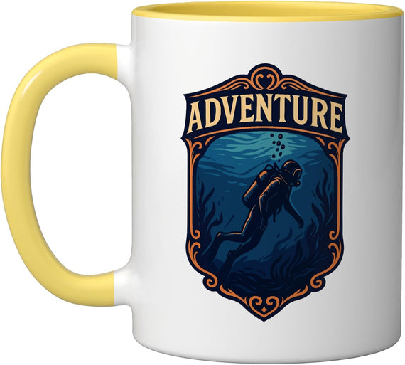 Scuba Diver Ocean Adventure Vintage Ceramic Mug