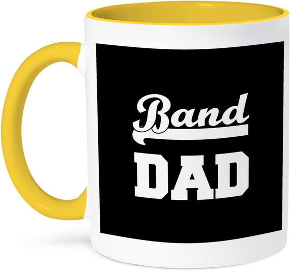 Band Dad. White Lettering Christmas Ceramic Mug