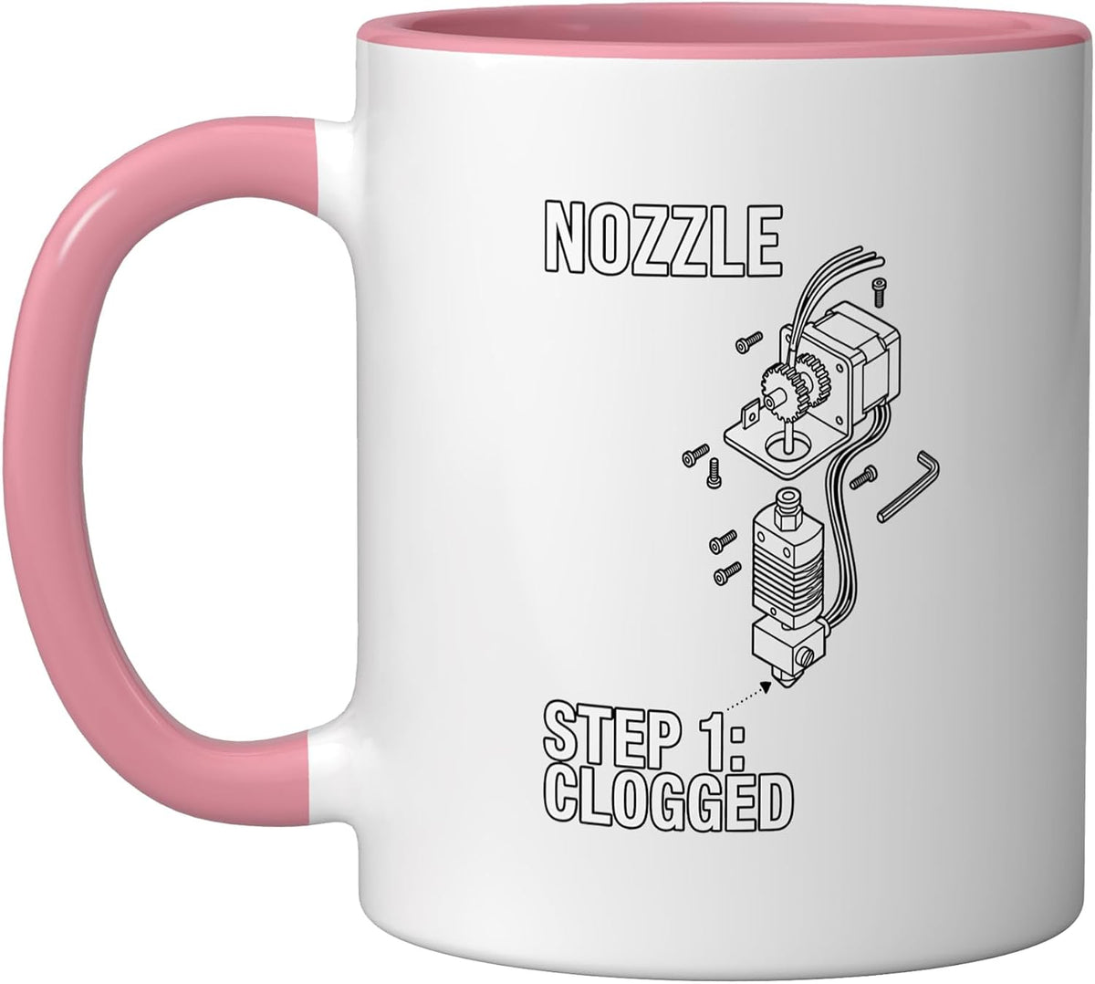 3d Printing Nozzle Step 1 Clogged Extruder Maker Ceramic Mug