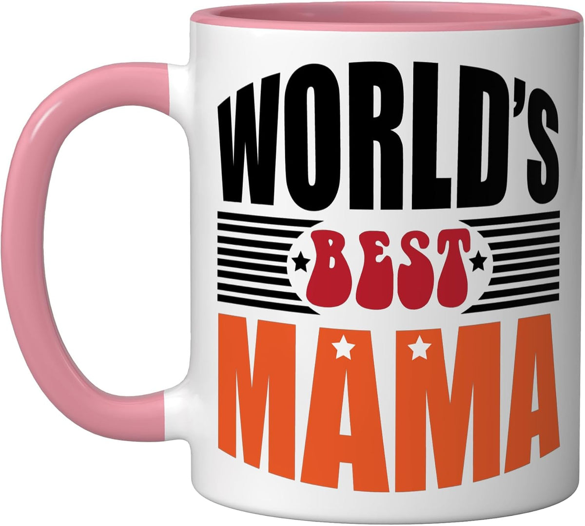 Best Mama Shirt For Proud Moms With Stars, Mother's Day Ceramic Mug