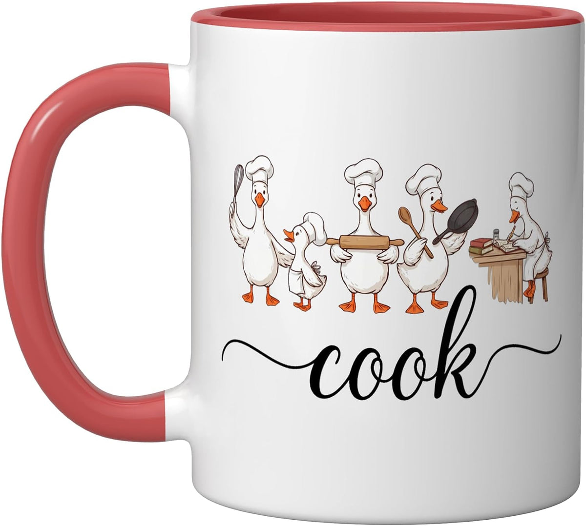 Goose Chef Team Funny Cook Script Ceramic Mug