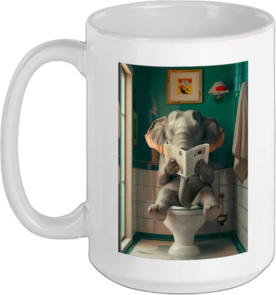 Elephant Toilet Ceramic Mug