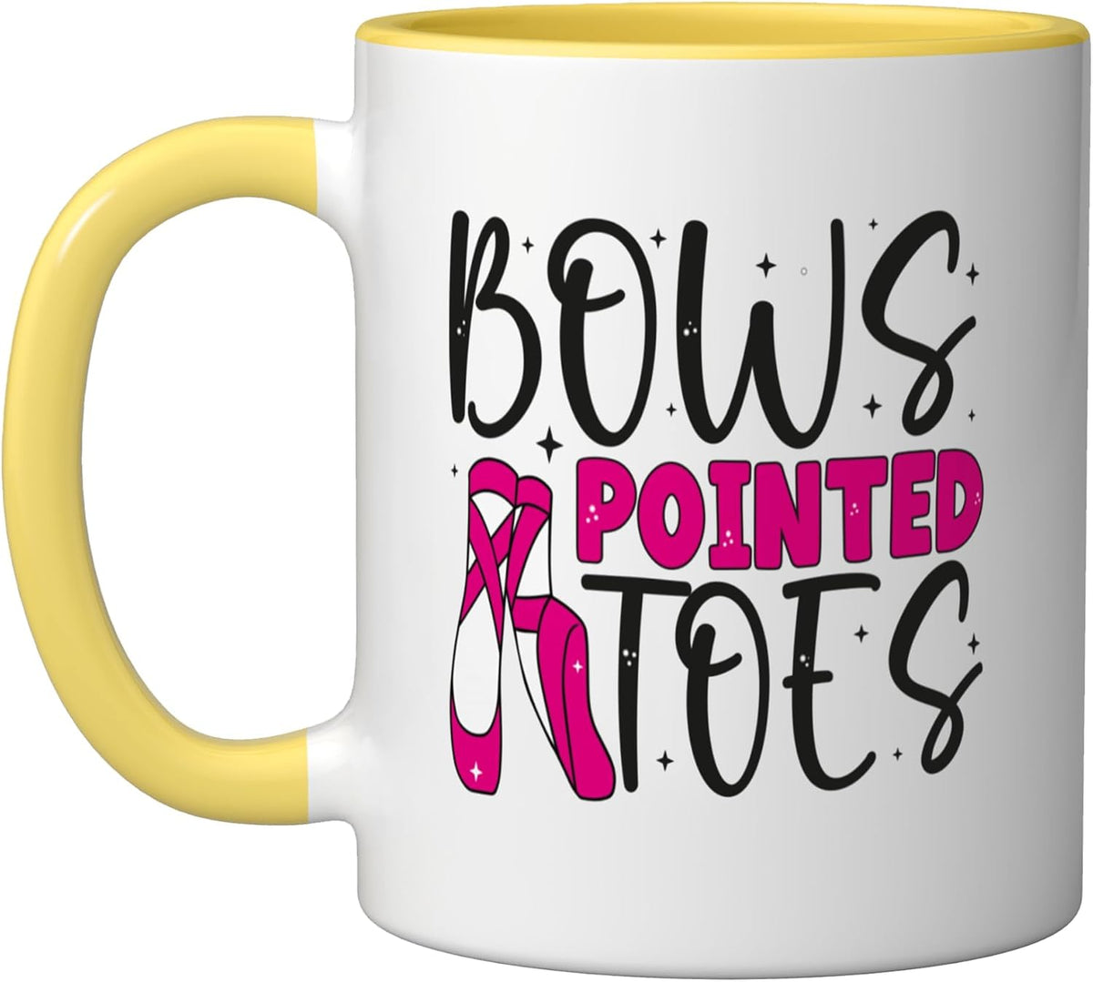 Bows Pointed Toes Gymnastics Funny Ceramic Mug