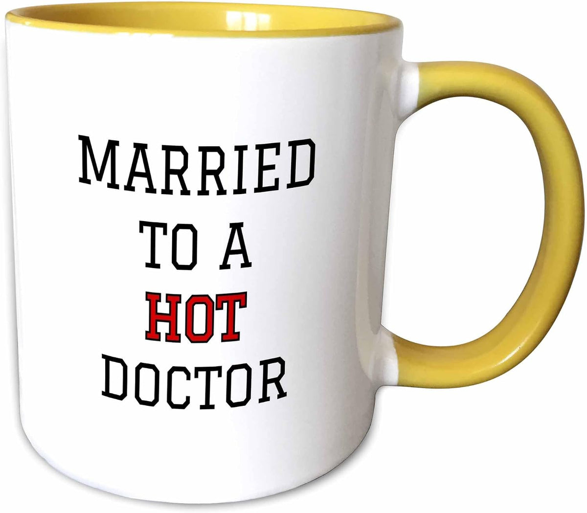 Married To A Hot Doctor Typography Design Ceramic Mug