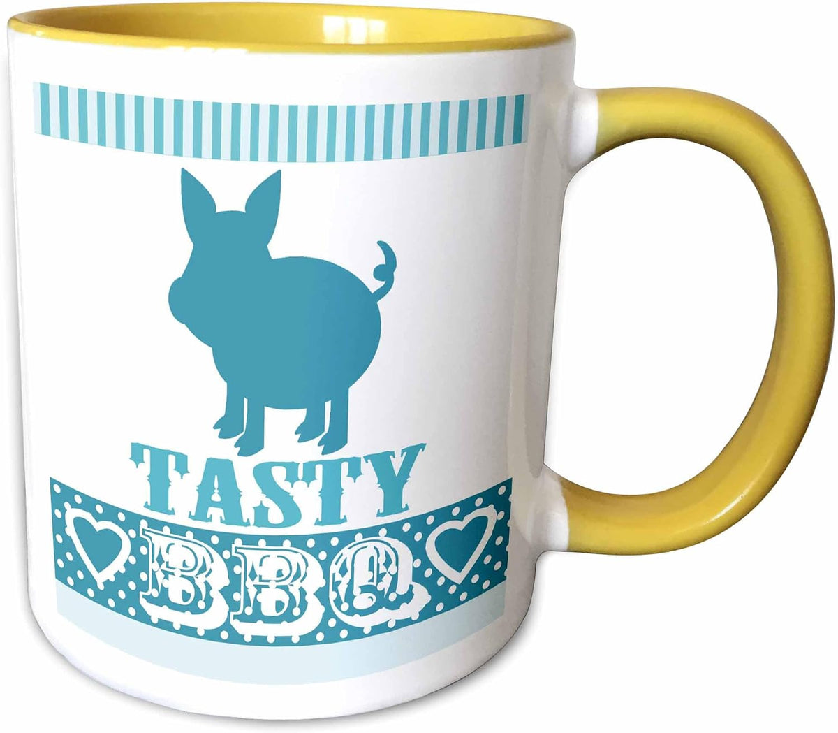 Tasty Bbq - Cute Blue Pig Barbecue Design Ceramic Mug