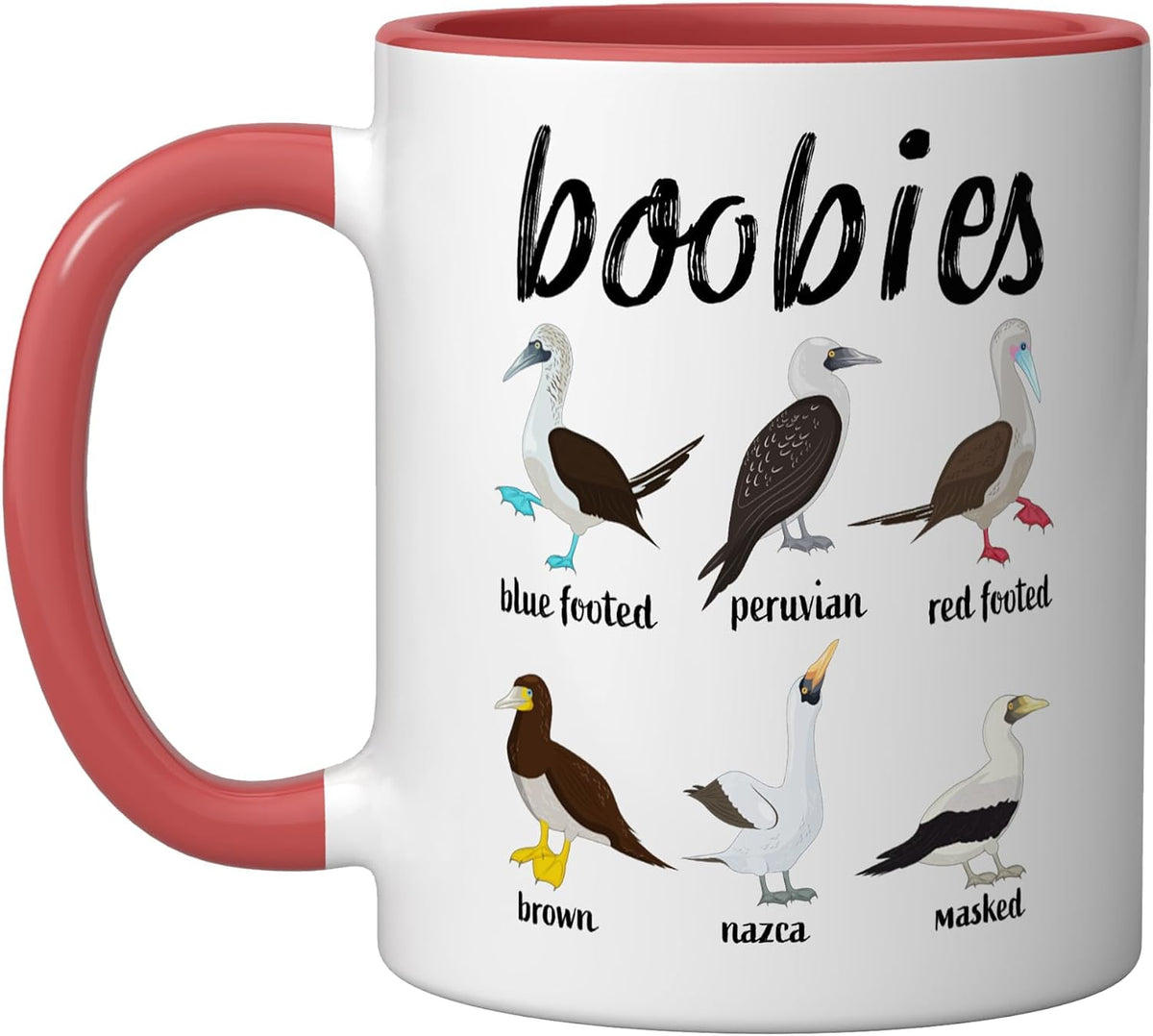 Booby Birds Funny Boobies Funny Fathers Day Mens Ceramic Mug