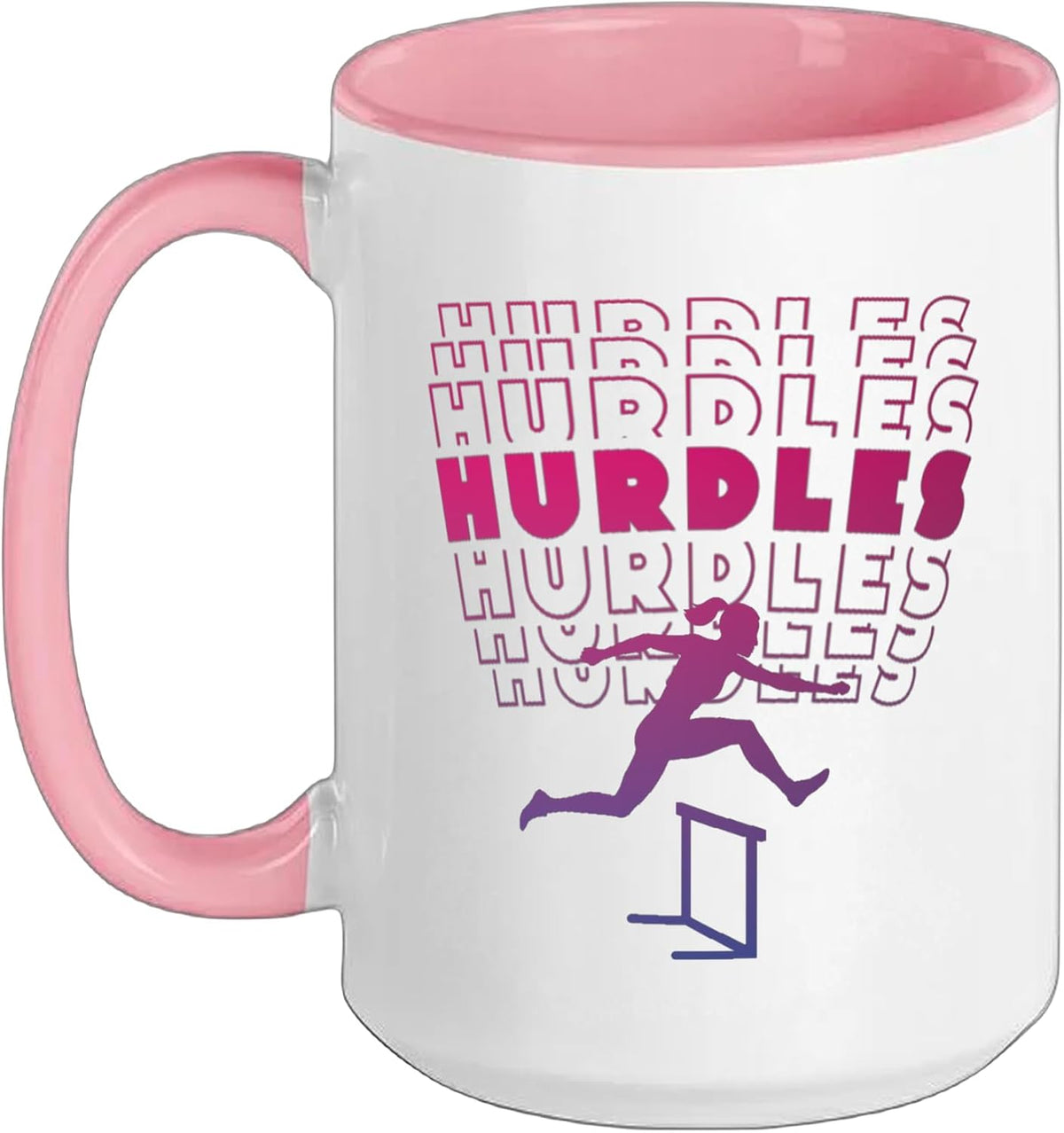 Retro Girl Color Hurdles - Fun For Hurdle Runners Ceramic Mug