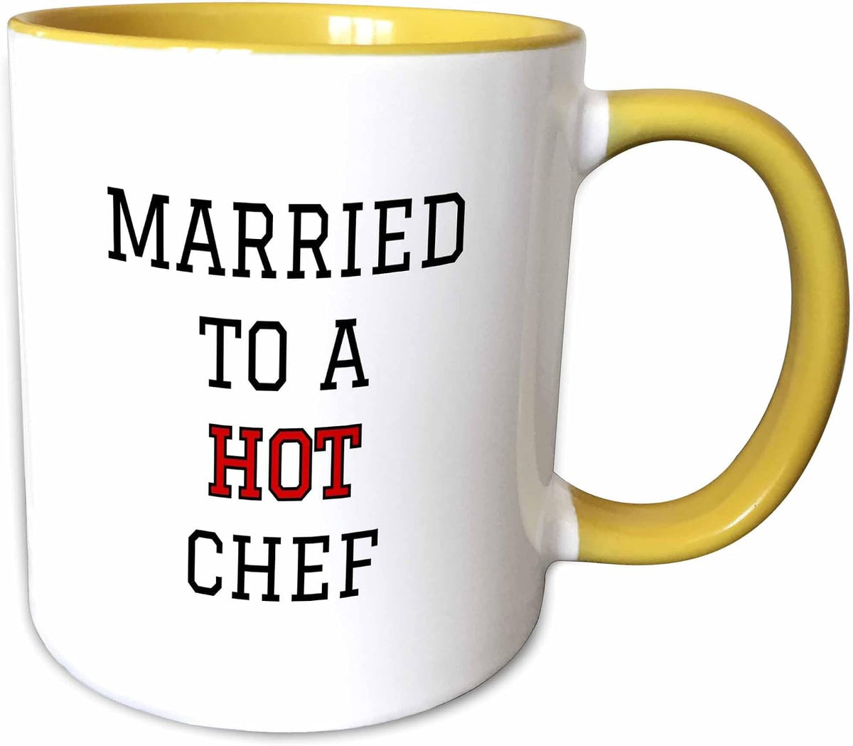 Married To A Hot Chef Typography Design Ceramic Mug