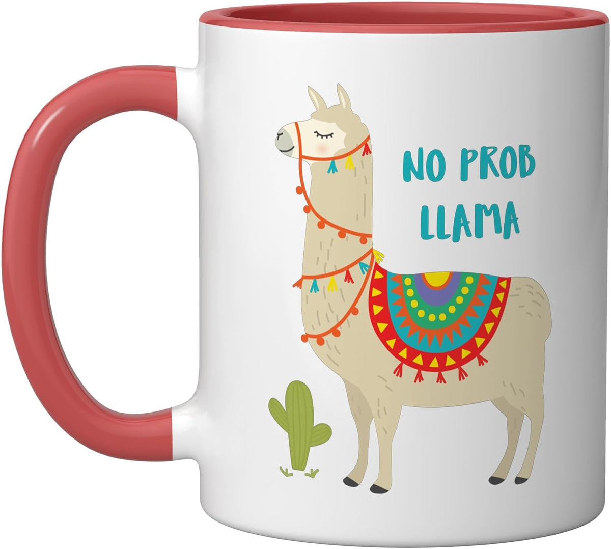 No Prob Llama Cactus Alpaca Ceramic Mug