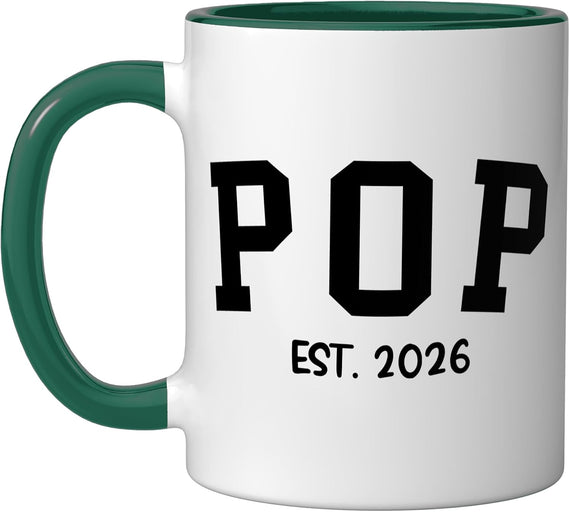 Pop Est 2026 Classic Grandpa Fathers Day Ceramic Mug