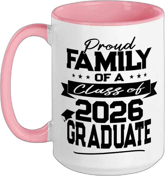 Proud Family Of A Class Of 2026 Graduate Christmas Ceramic Mug