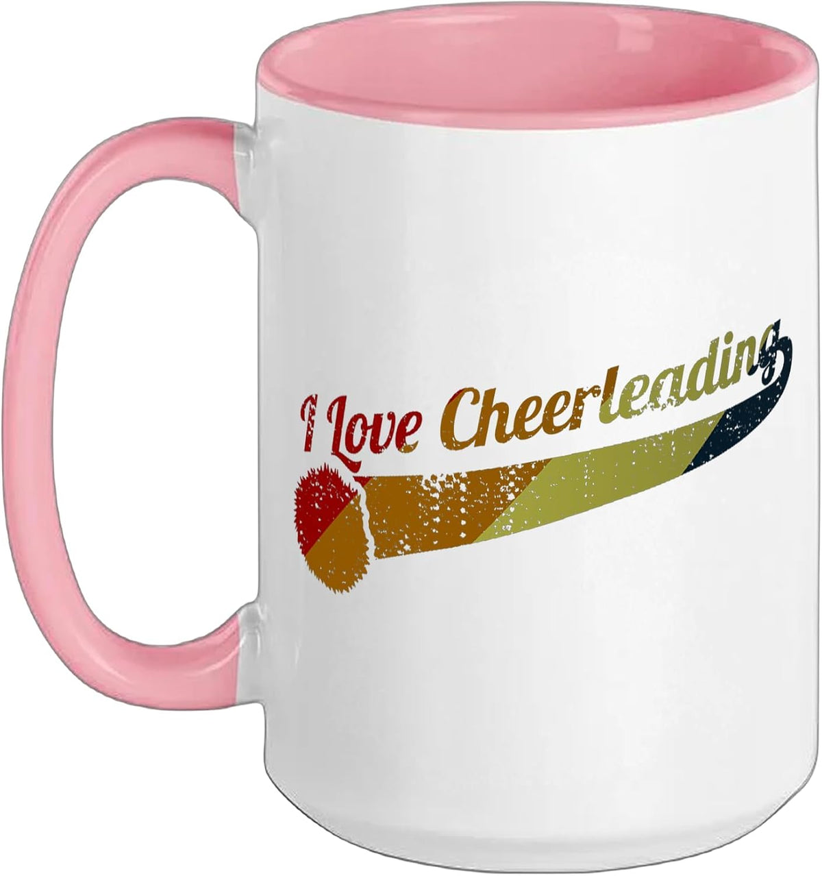 Vintage I Love Cheerleading College Football Ceramic Mug