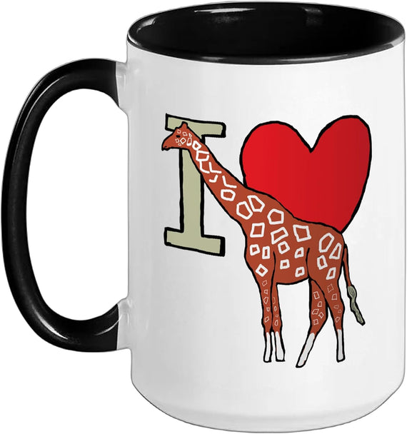 I Love Giraffes Ceramic Mug