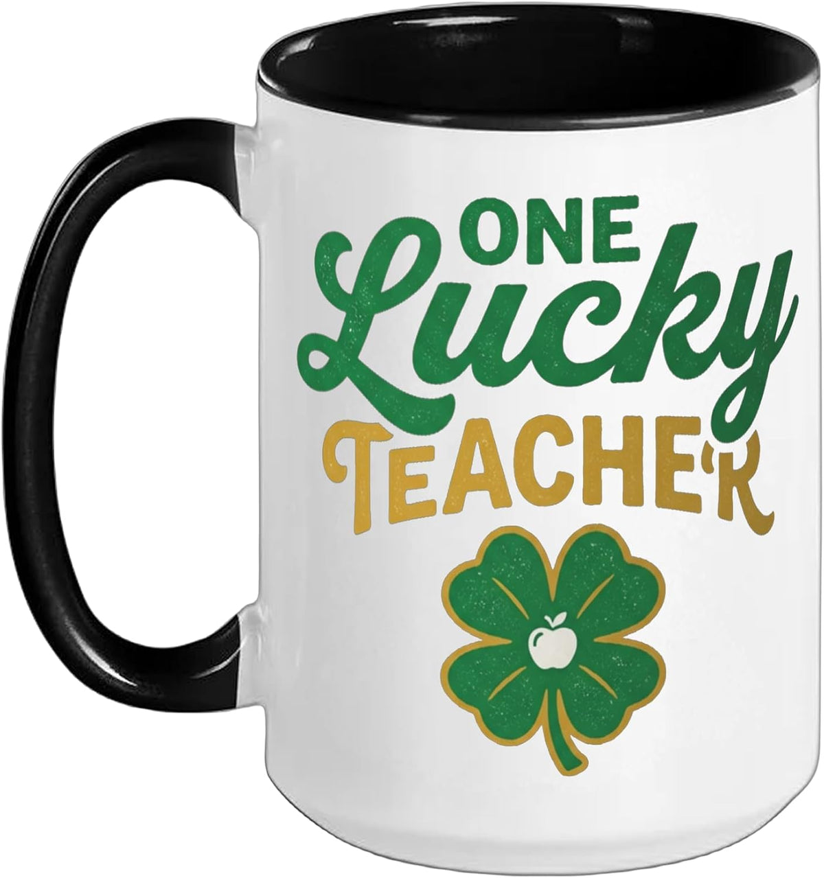 One Lucky Teacher St. Patrick’S Day Irish Shamrock Lucky Ceramic Mug