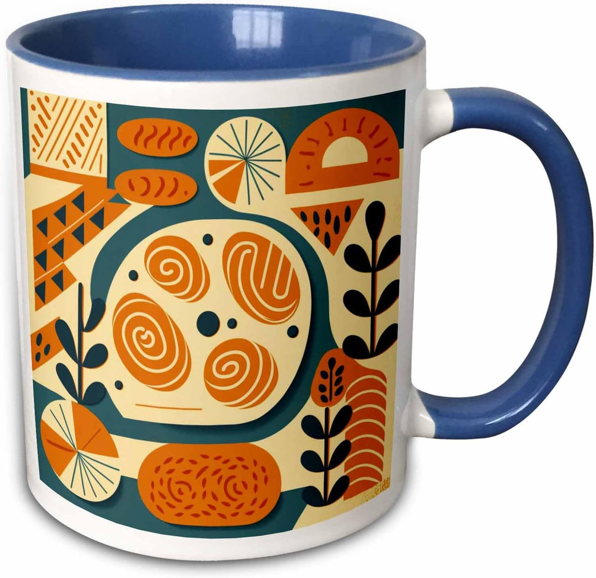 Mid-Century Design Elements Accentuate Ceramic Mug