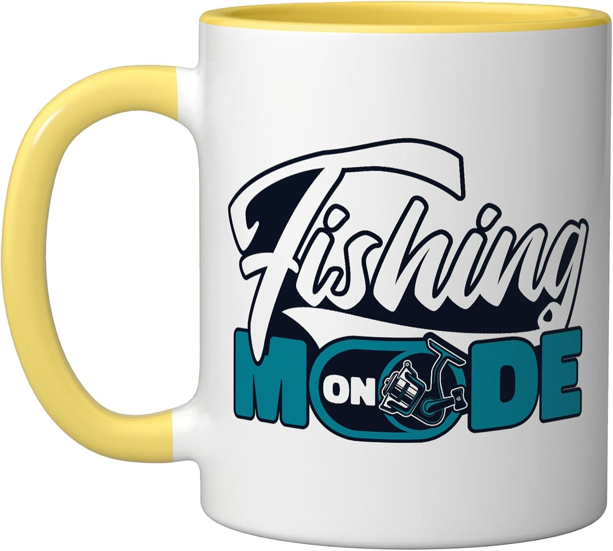 Fishing Mode On Fisherman Deep Sea Boat Ice Fly Fishing Ceramic Mug