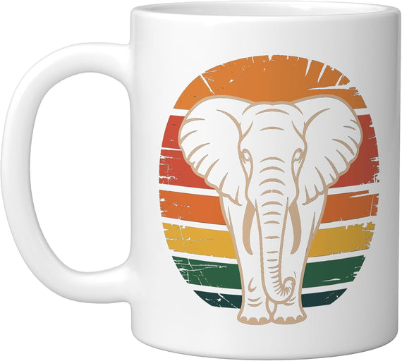 Elephant Colorful Vintage Ceramic Mug