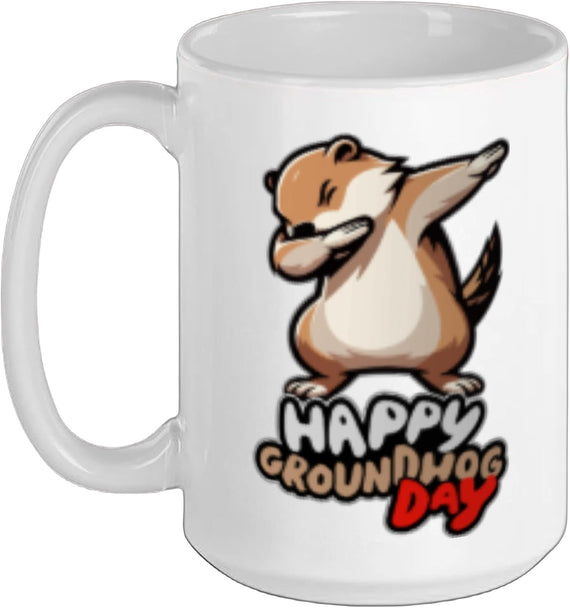 Punxsy Phil' S Cute Groundhog Day Feb 2nd Holiday Dab Dance Mug
