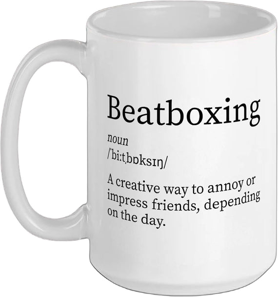 Beatboxing Definition Funny Music Humor Rhythm Lover Boxer Ceramic Mug