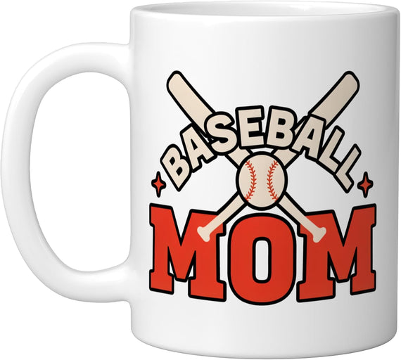 Baseball Mom Christmas Ceramic Mug