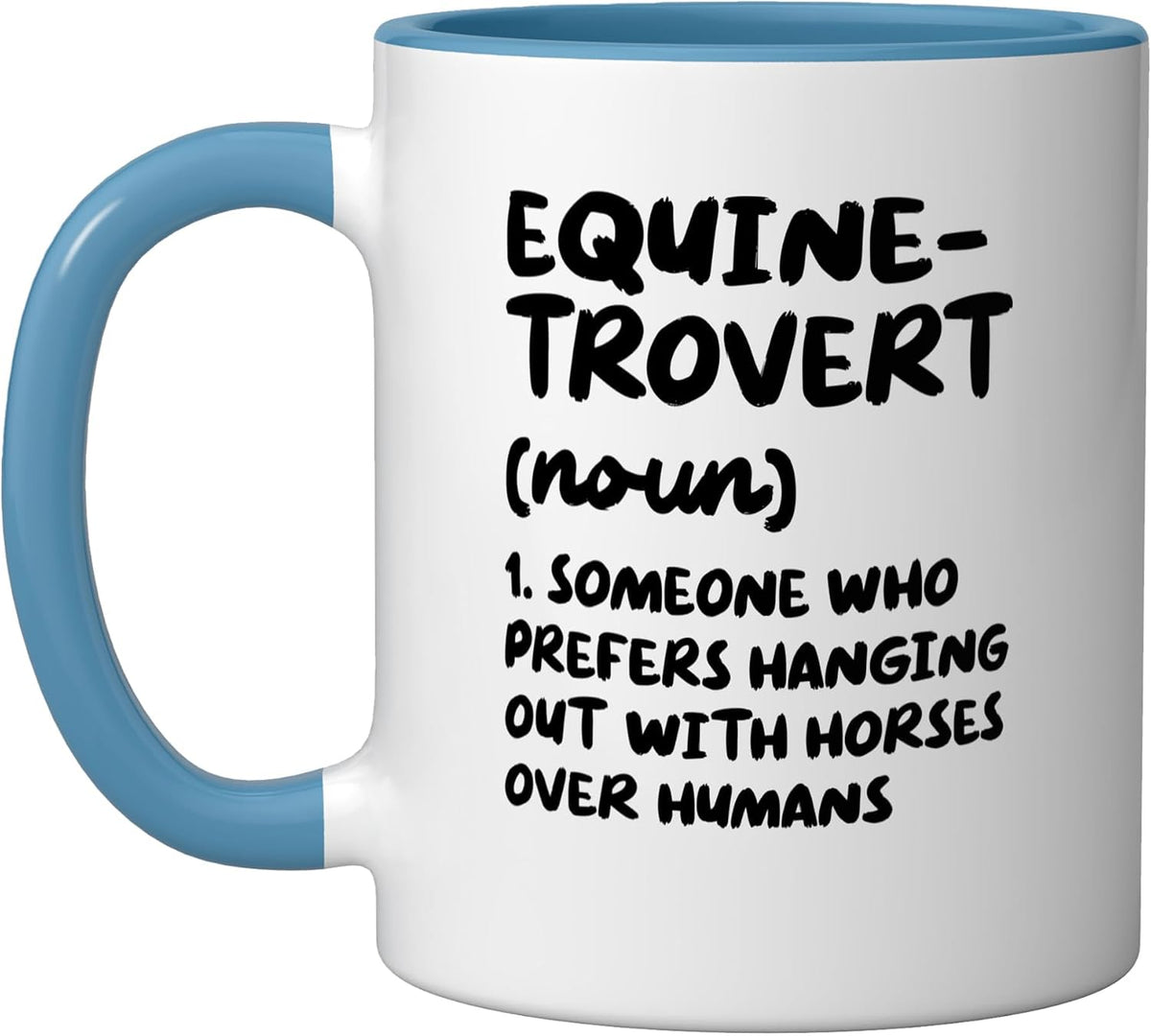 Equinetrovert Definition Funny Horse Riding Ceramic Mug