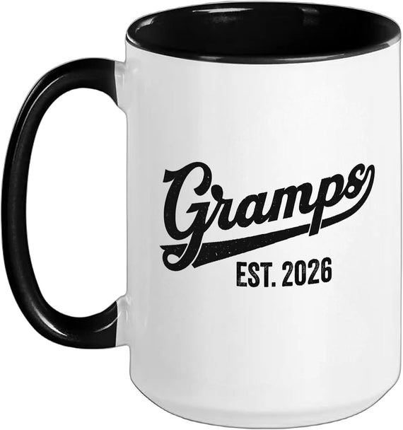 Gramps Est. 2026 Vintage Grandfather Christmas Ceramic Mug