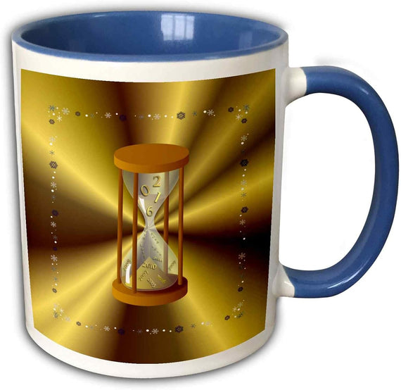 Hour Glass Years Falling, Happy New Year Ceramic Mug