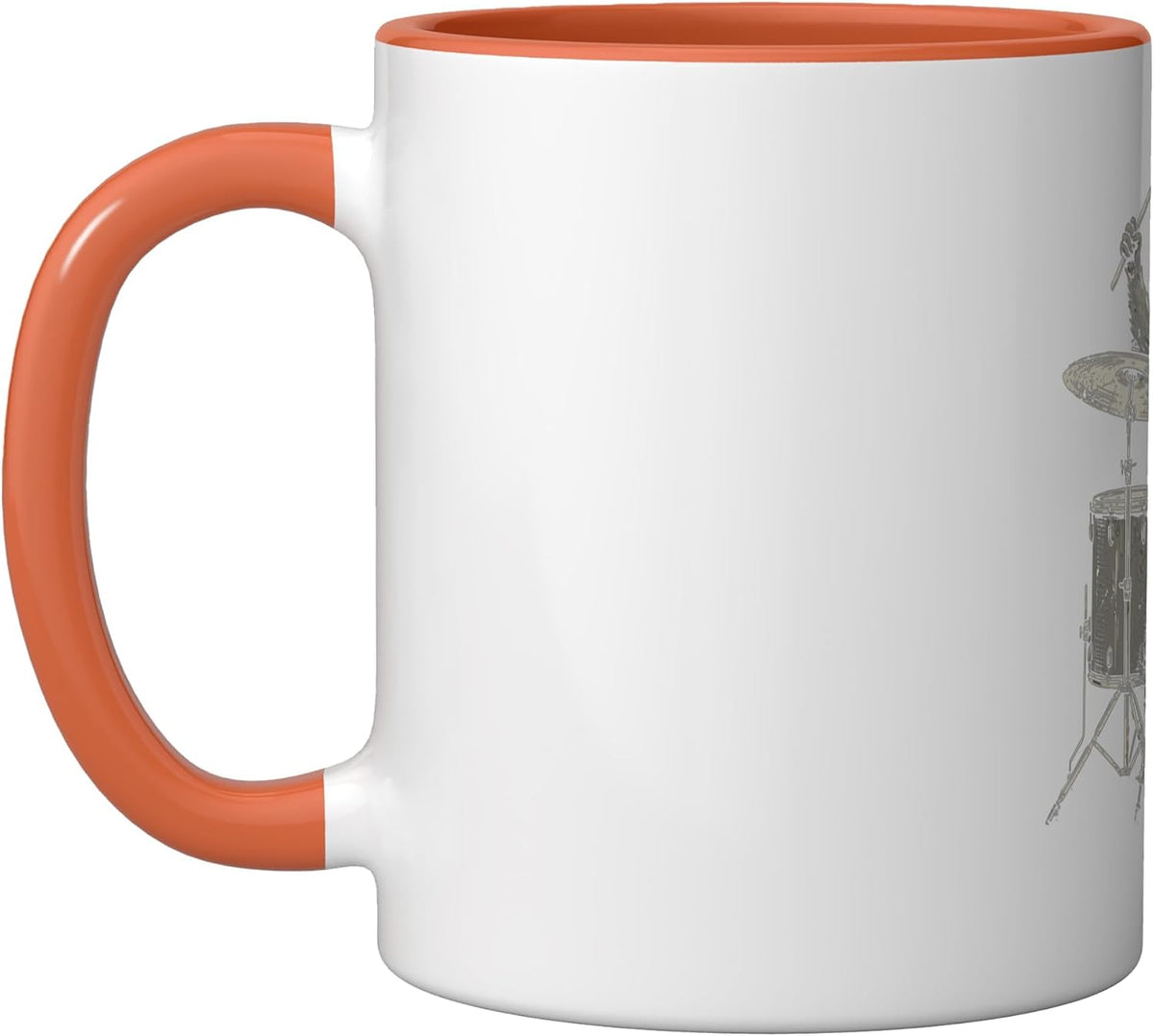 Raccoon Drummer Drum Set Percussion Musician Music Lover Ceramic Mug
