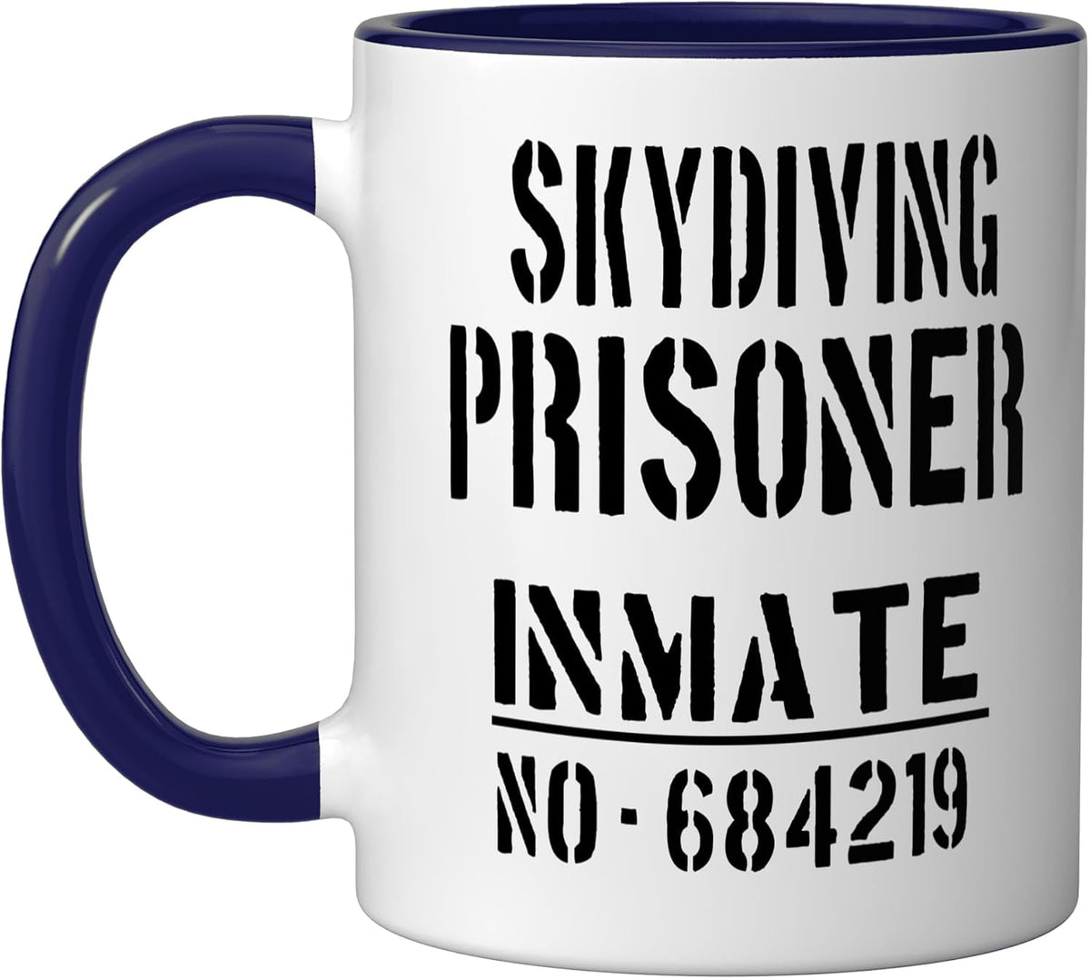 Skydiving Skydivers Prisoner Lazy Halloween Costume Dark Ceramic Mug