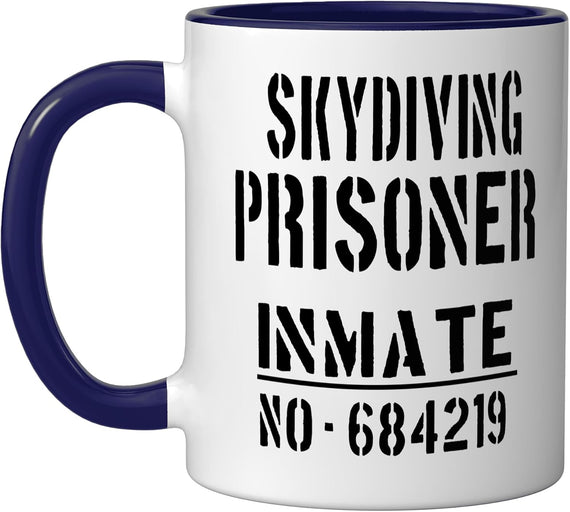 Skydiving Skydivers Prisoner Lazy Halloween Costume Dark Ceramic Mug