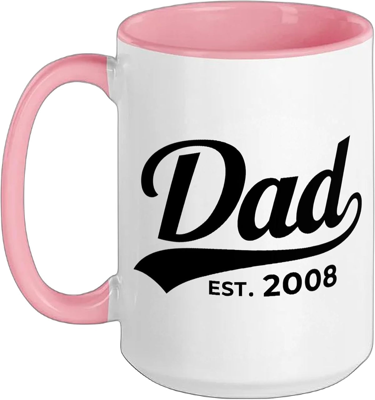 Dad Est 2008 Script Logo Ceramic Mug