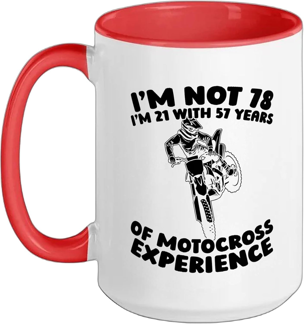 78 Years Old Supermoto Mx Motocross Dirt Bike 78th Ceramic Mug