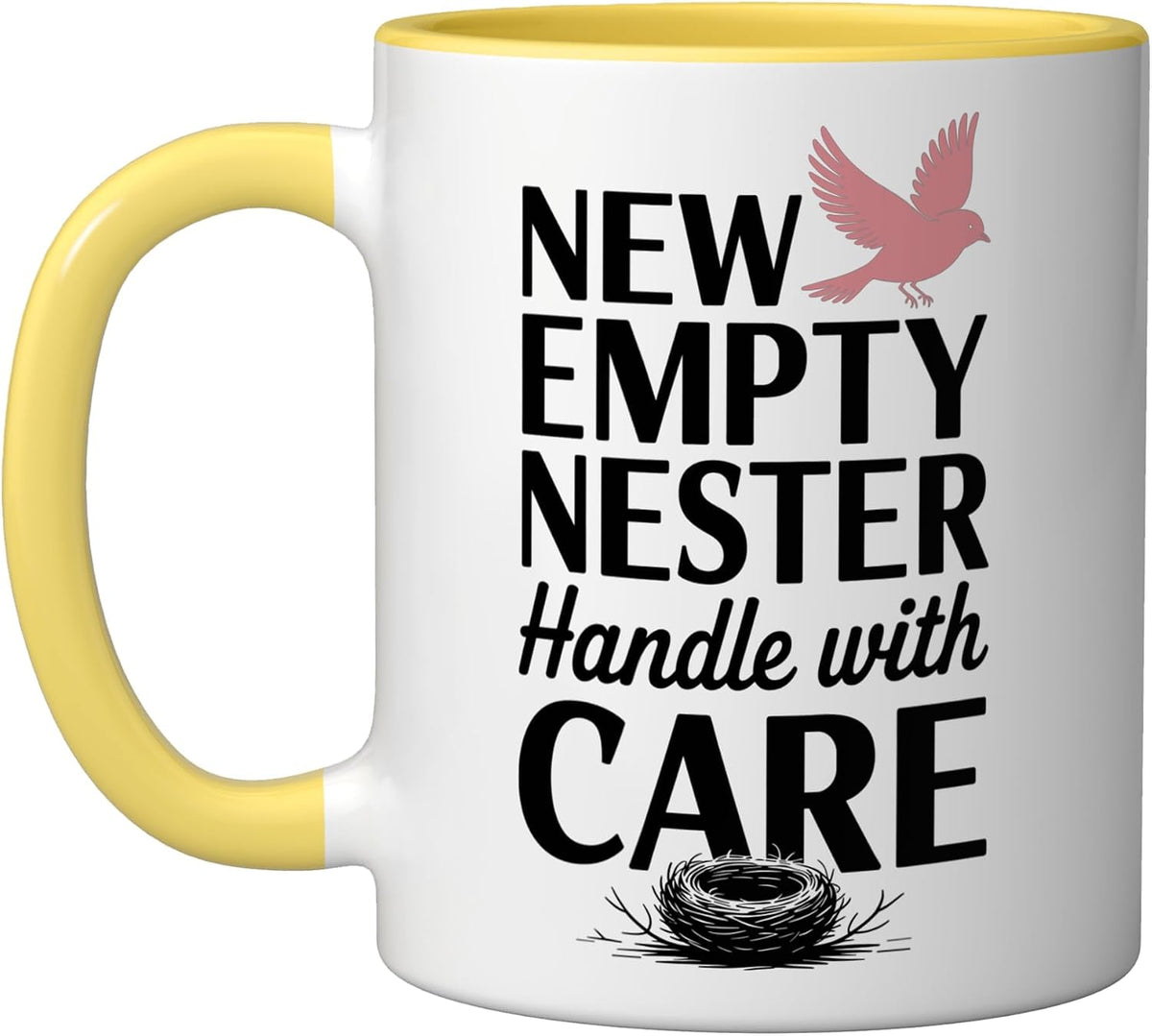 New Empty Nester Handle With Care, Empty Nest Dad And Mom Ceramic Mug