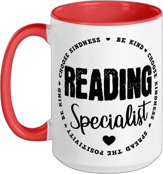 Reading Specialist Coach Teacher Interventionist Literacy Ceramic Mug