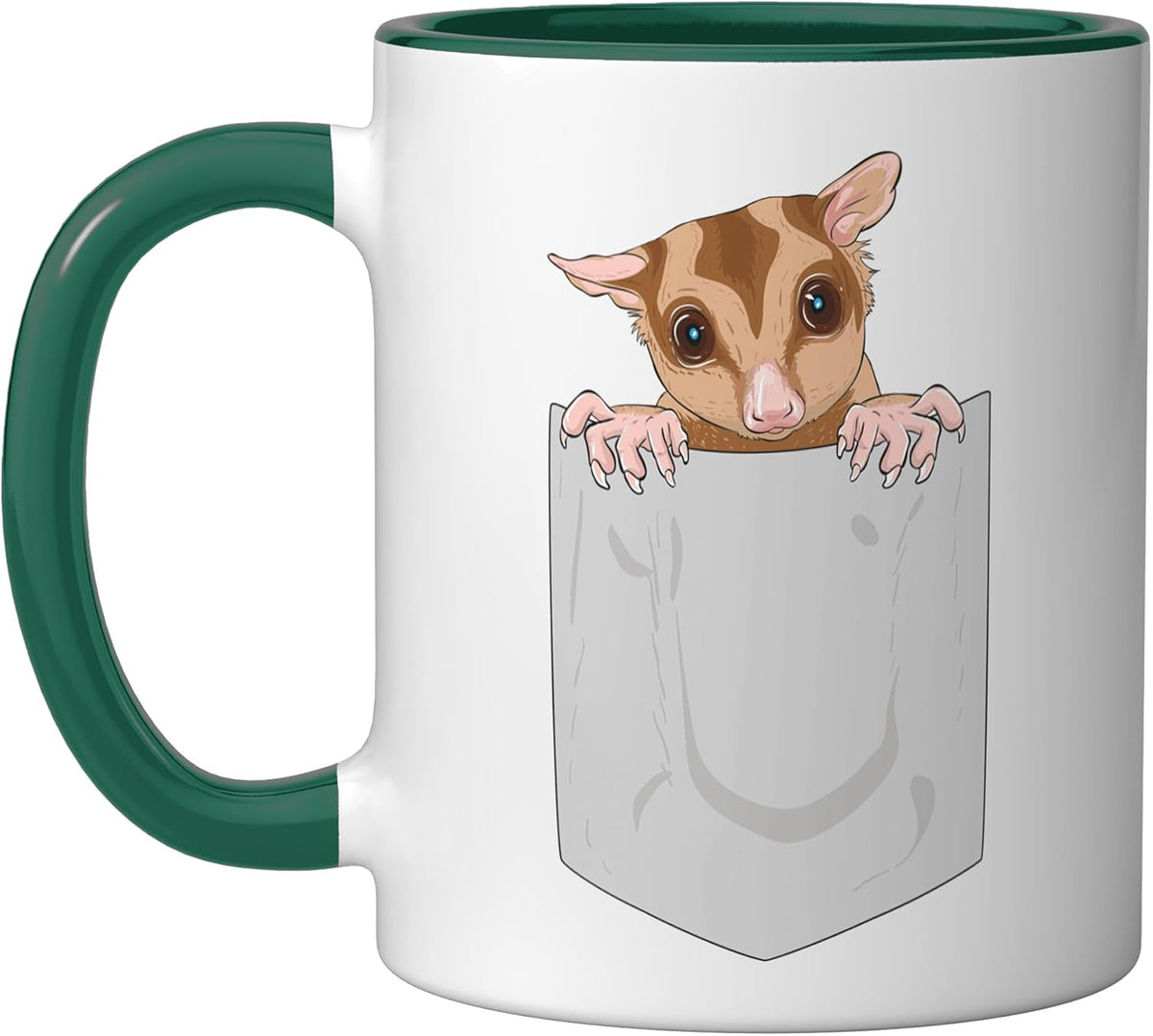 Cute Sugar Glider Pocket Peek Exotic Pet Ceramic Mug