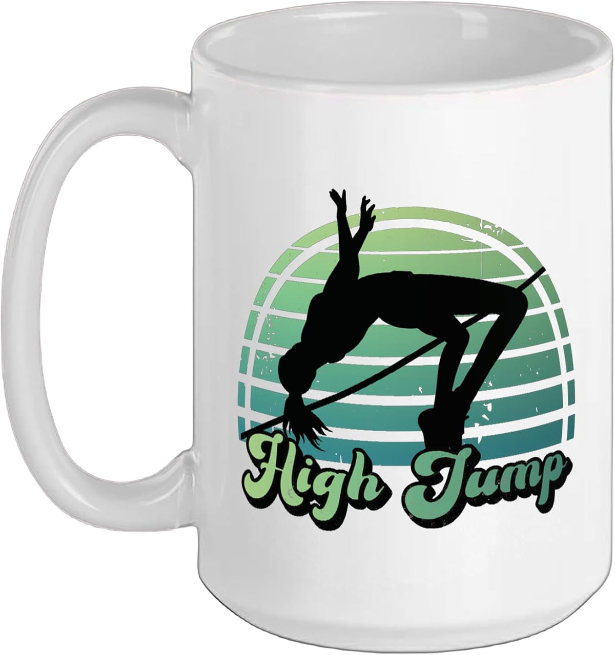High Jump Girl - Retro Colors High Jump Ceramic Mug