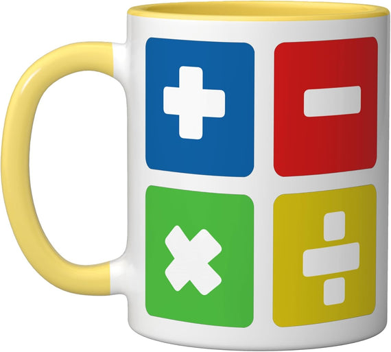 Math Symboles Plus Minus Multiplacation Division For Kids Ceramic Mug