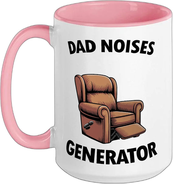 Dad Noises Generator Armchair Funny Dad Humor Ceramic Mug