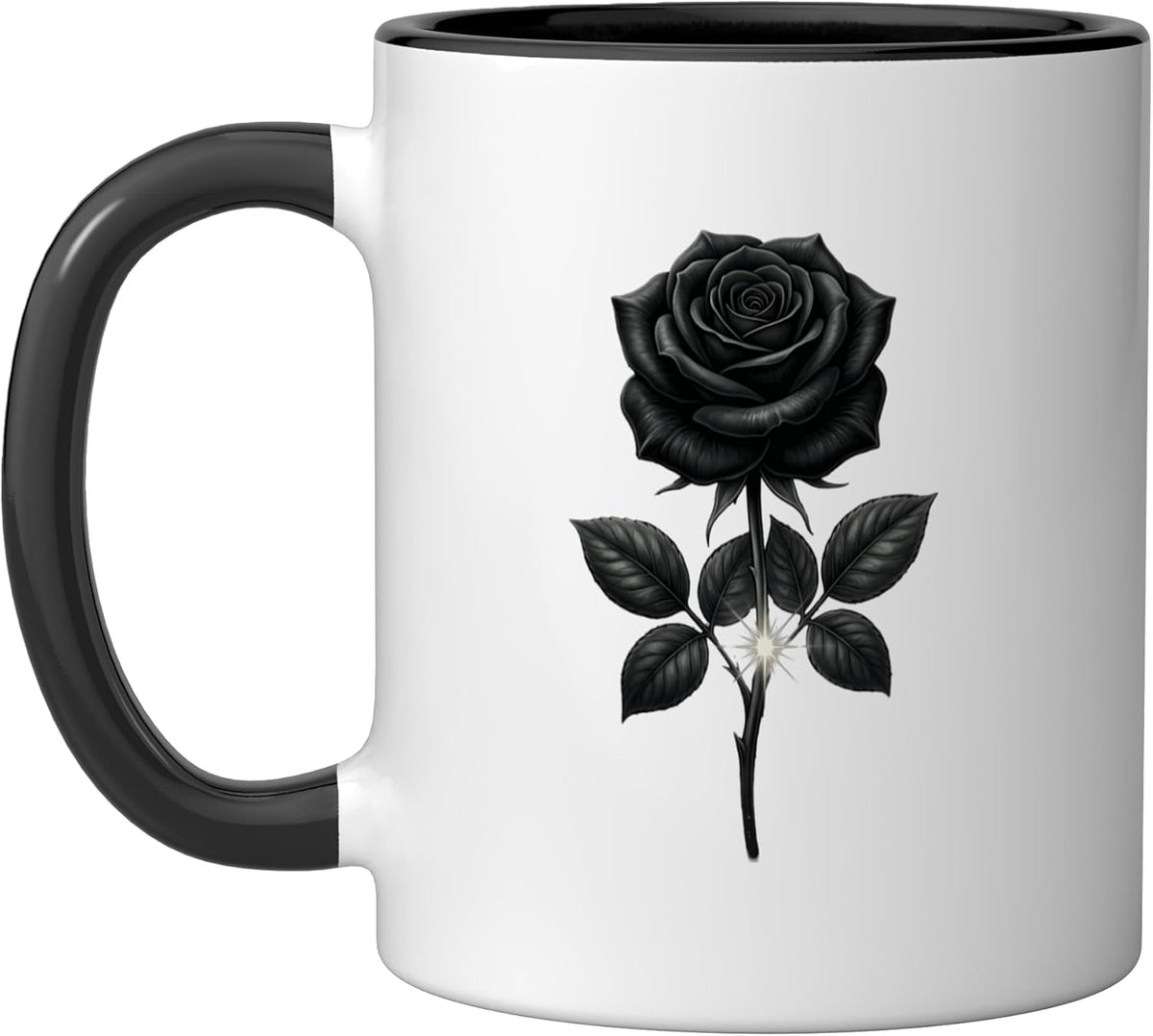 Black Rose Flower Botanist Garden Gardening Flower Rose Ceramic Mug