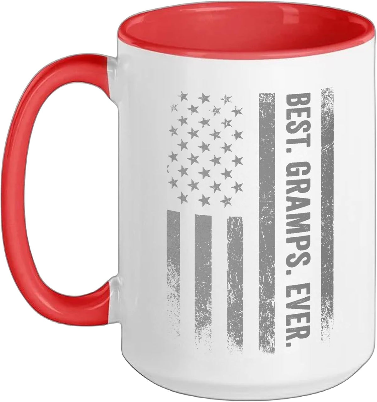 Best Gramps Ever American Flag Patriotic Christmas Ceramic Mug