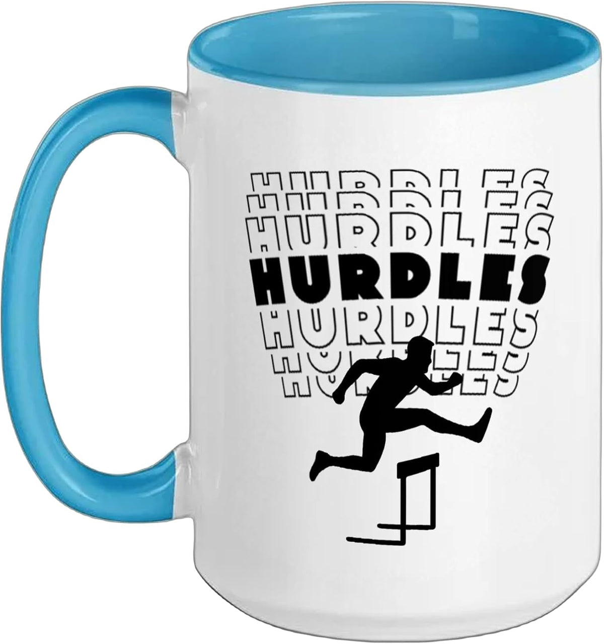 Retro Guy Color Hurdles - Fun For Hurdle Runners Ceramic Mug