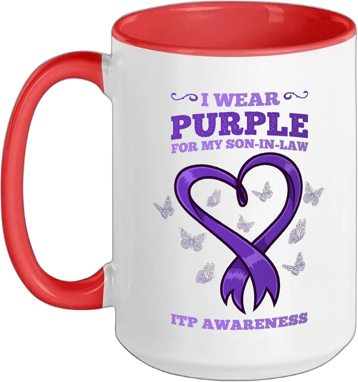 I Wear Purple For My Son In Law Itp Awareness Ceramic Mug