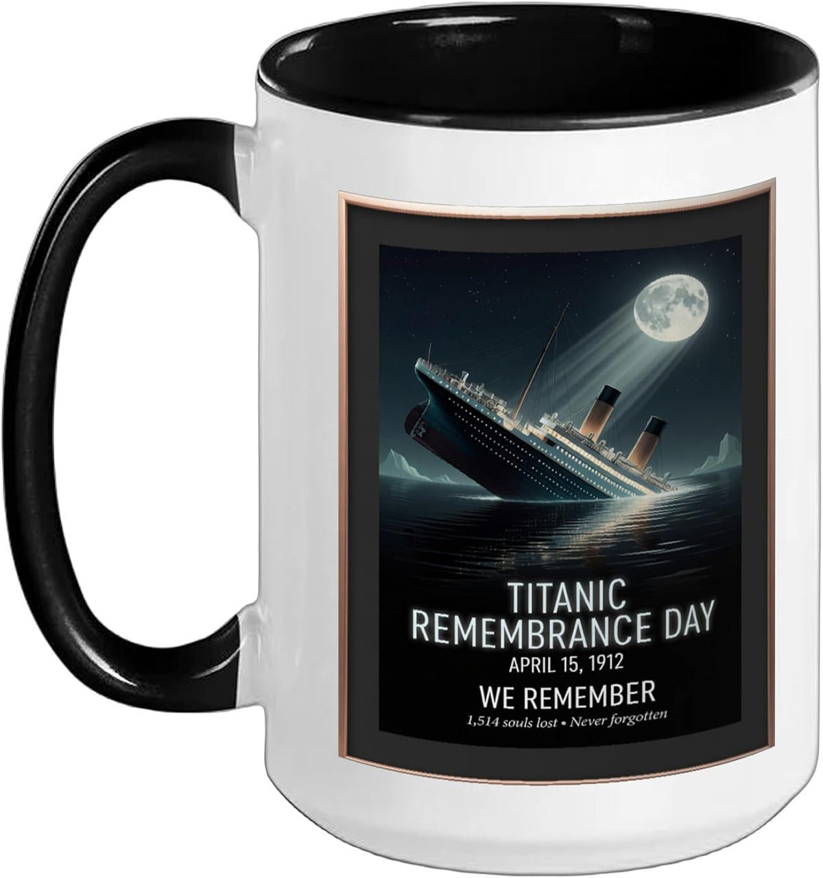 Rms Titanic 1912 Remembrance Day Vintage Memorial Design Ceramic Mug